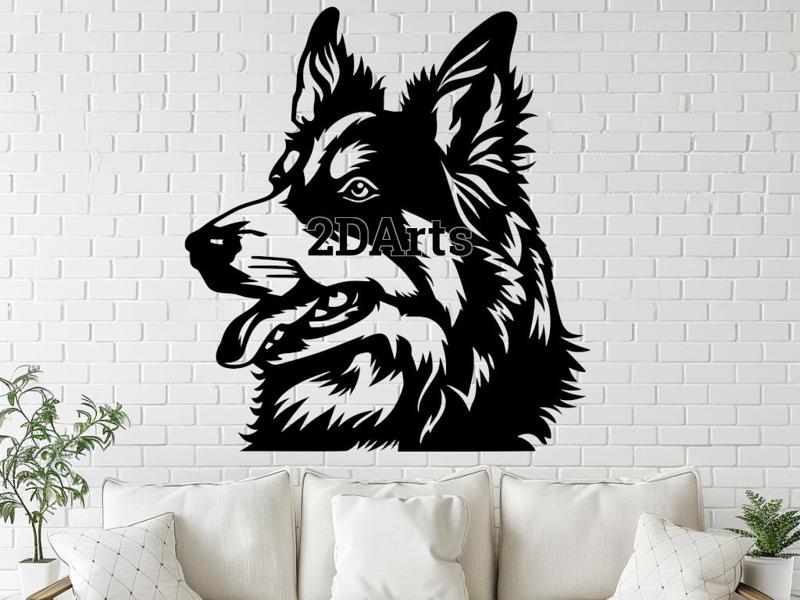 Shepherd Dog Head – STL for 3D & Laser Cut