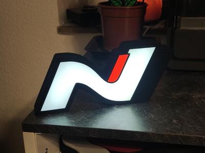 Hyundai N Logo Sign led