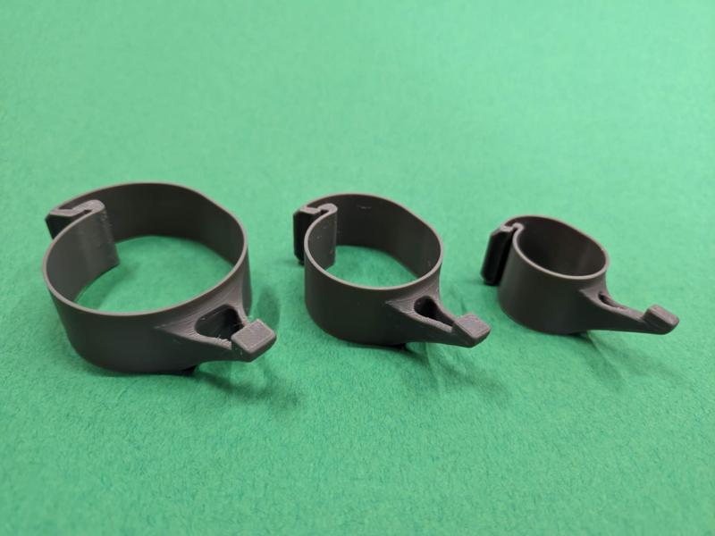 Hooks for 1", 1.5", 2" tubes