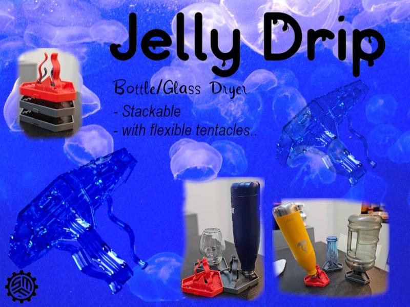 Jelly Drip (flexi-stackable bottle/glass dryer)