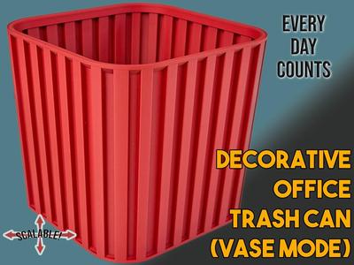 Decorative Office Trash Can  (Vase Mode)