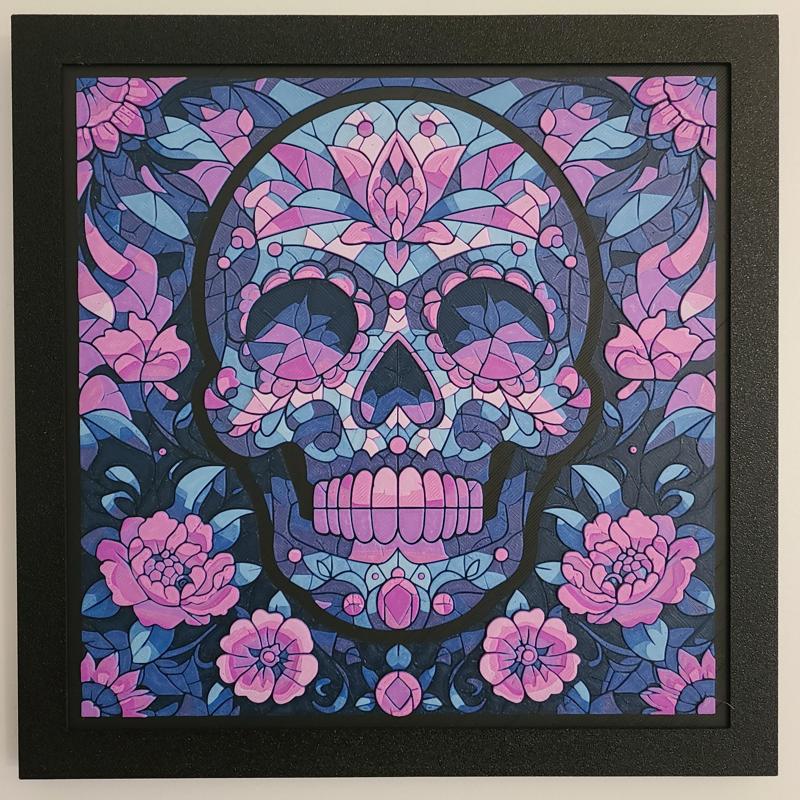 Stained Glass Sugar Skull - Filament Painting