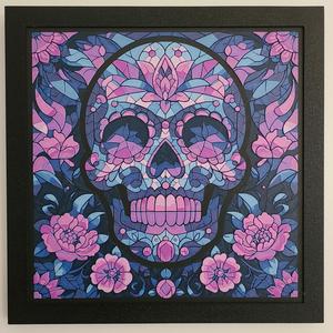 Stained Glass Sugar Skull - Filament Painting