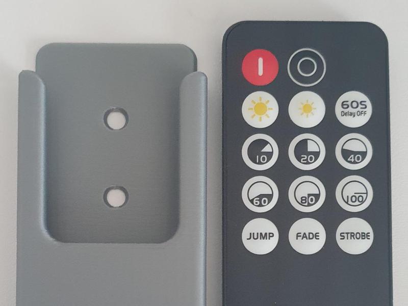 Remote control holder for LED
