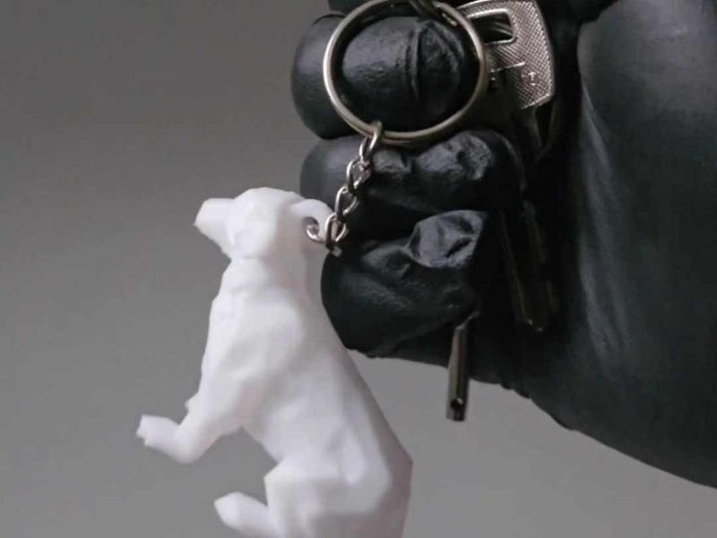 Golden retriever pet keychain-quick and easy print