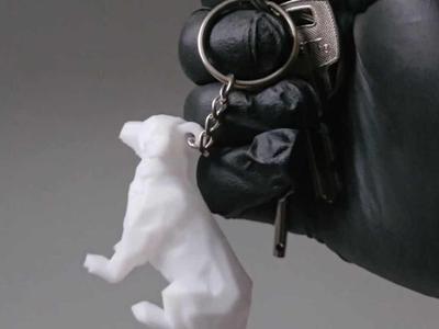 Golden retriever pet keychain-quick and easy print