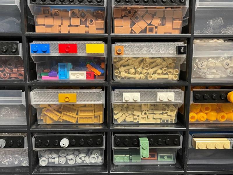 LEGO label insert for Aldi/Lidl drawer storage organizer