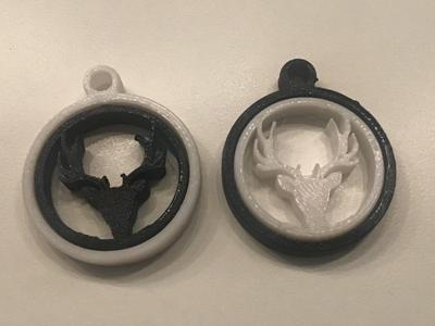 Deer Head Keychain