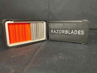 Razor blade storage box