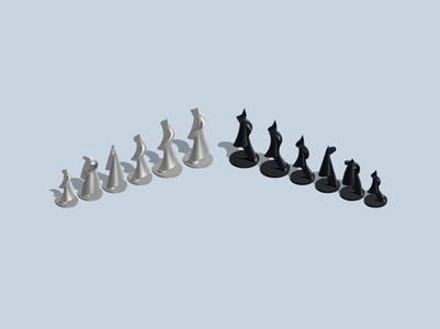 Modern Spiral Chess Set