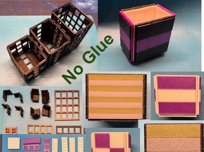 Build you own puzzle box /desk organizer [no glue]
