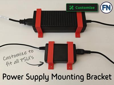 Customizable power supply mounting bracket