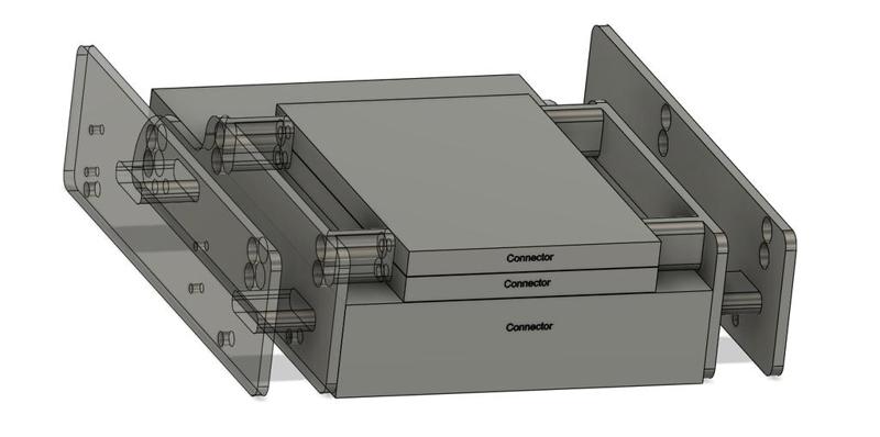 5.25" to 2x 2,5" and 3,5" adapter