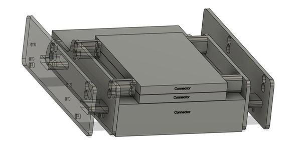 5.25" to 2x 2,5" and 3,5" adapter