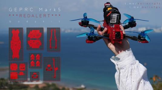 GEPRC MARK5 KOLINFPV "RED ALERT" DJIO3 BODYKIT