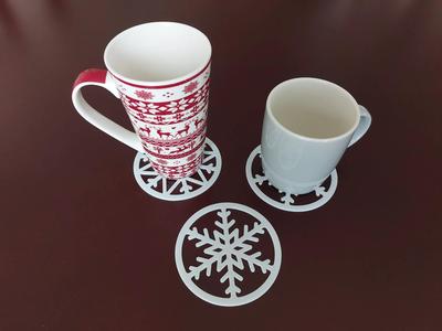 Winter cup coaster