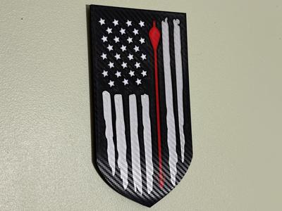 Distressed Flag Arrow Wall Plaque