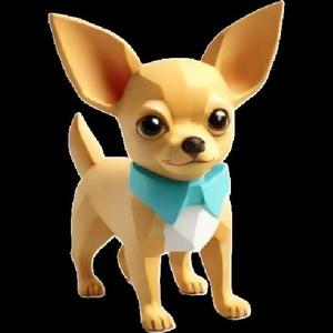 Dog Chihuahua Model Low Poly