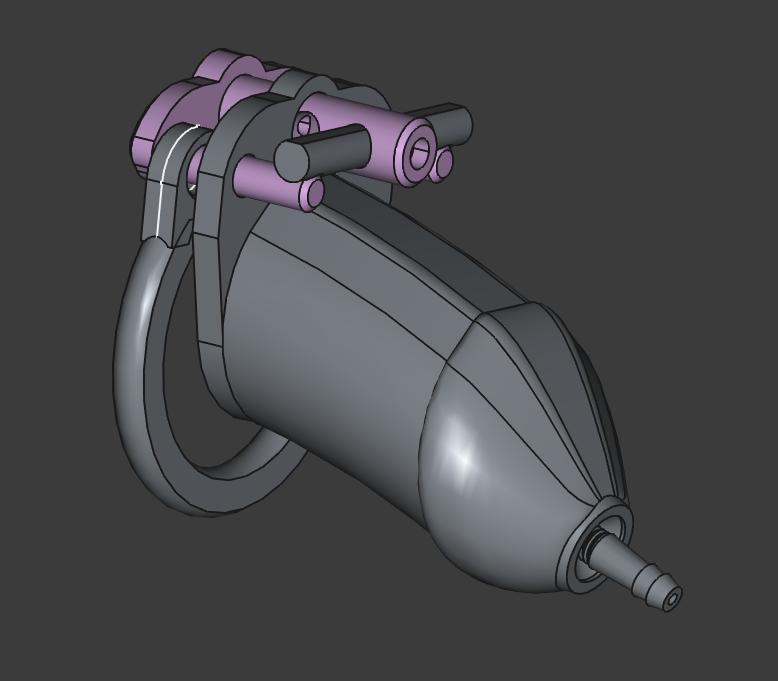 Printable male chastity device