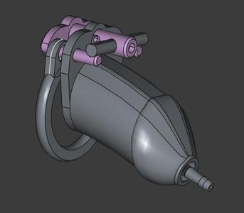 Printable male chastity device
