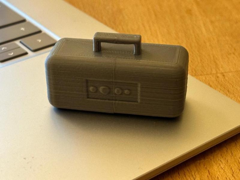small suitcase my son modeled