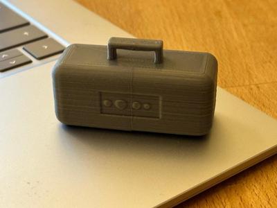 small suitcase my son modeled