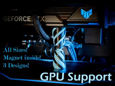 GPU Support 3 Designs + Magnet + Customizable
