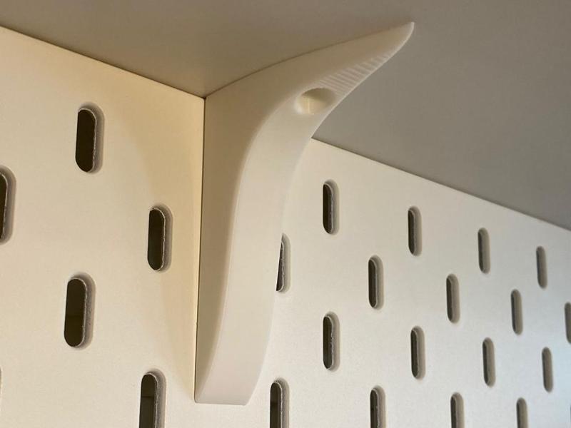 Mounting brackets for SKADIS top shelf / shelf