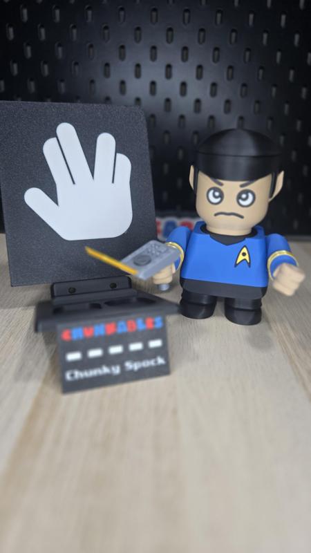 Chunky Spock Multicolor Nameplates and Backer