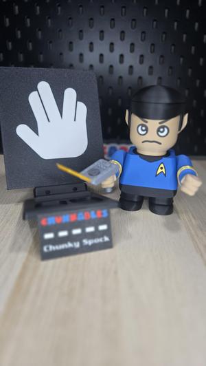 Chunky Spock Multicolor Nameplates and Backer