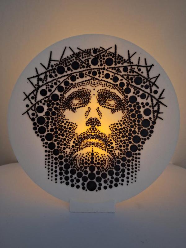 christ decor tea light