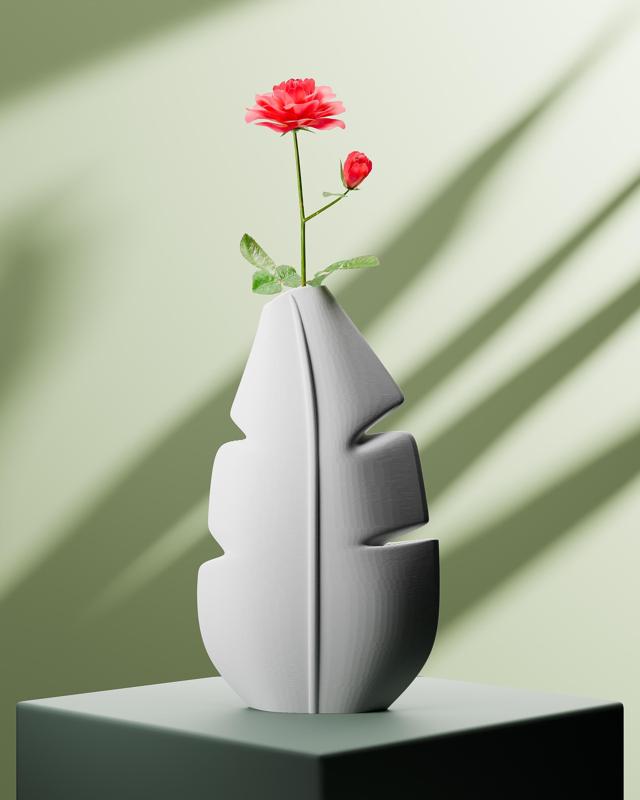 Leaf vase | Folia | STL File | Modern Vase