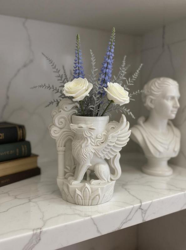 Griffin Planter – Elegant Mythical Beast Flower Pot free vase 