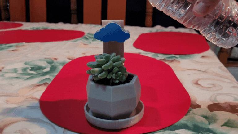 MINIMALIST POT WITH WATERING CLOUD