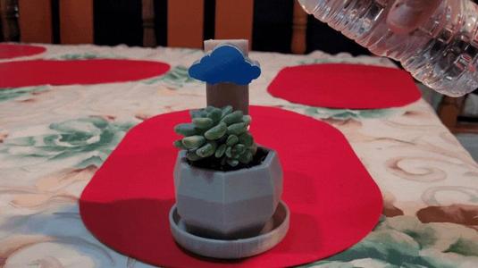 MINIMALIST POT WITH WATERING CLOUD