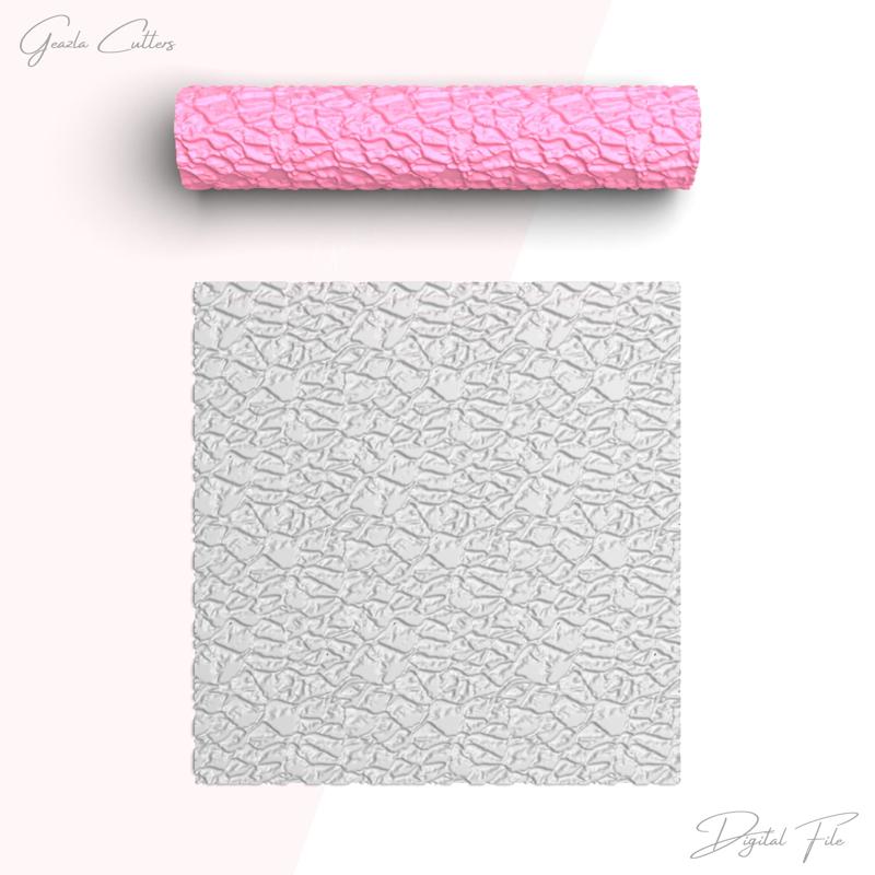 Wrinkled Paper Texture Roller For Polymer Clay, Paper Clay Texture Rolling Pin, Clay Tool, No: 1429