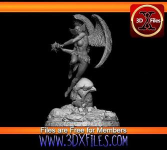 HawkGirl 3d Print File DC Statue - STL