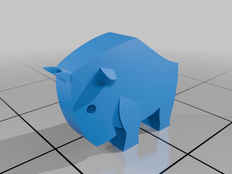 RHINO TOY 3D PRINTABLE MODEL