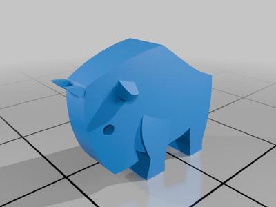 RHINO TOY 3D PRINTABLE MODEL