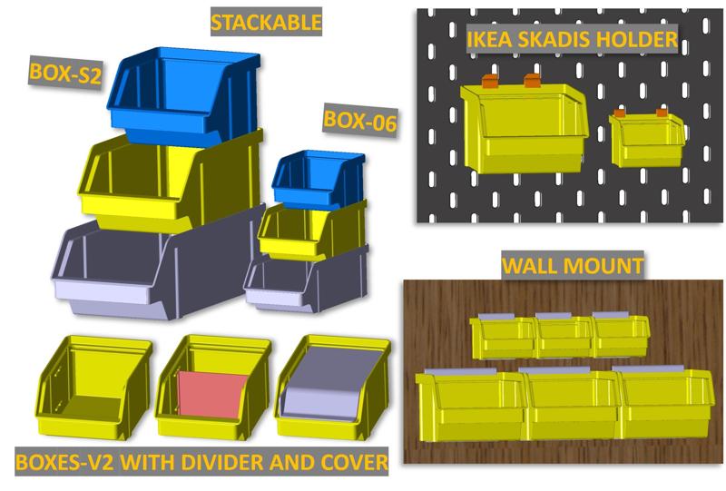 Sichtlagerkästen / open-fronted storage bins Collection