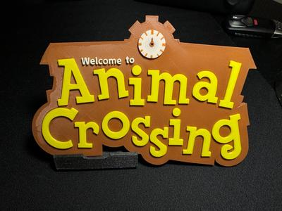 Animal Crossing Sign - Multicolor