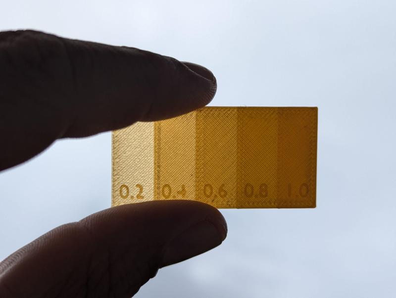 Filament transparency test