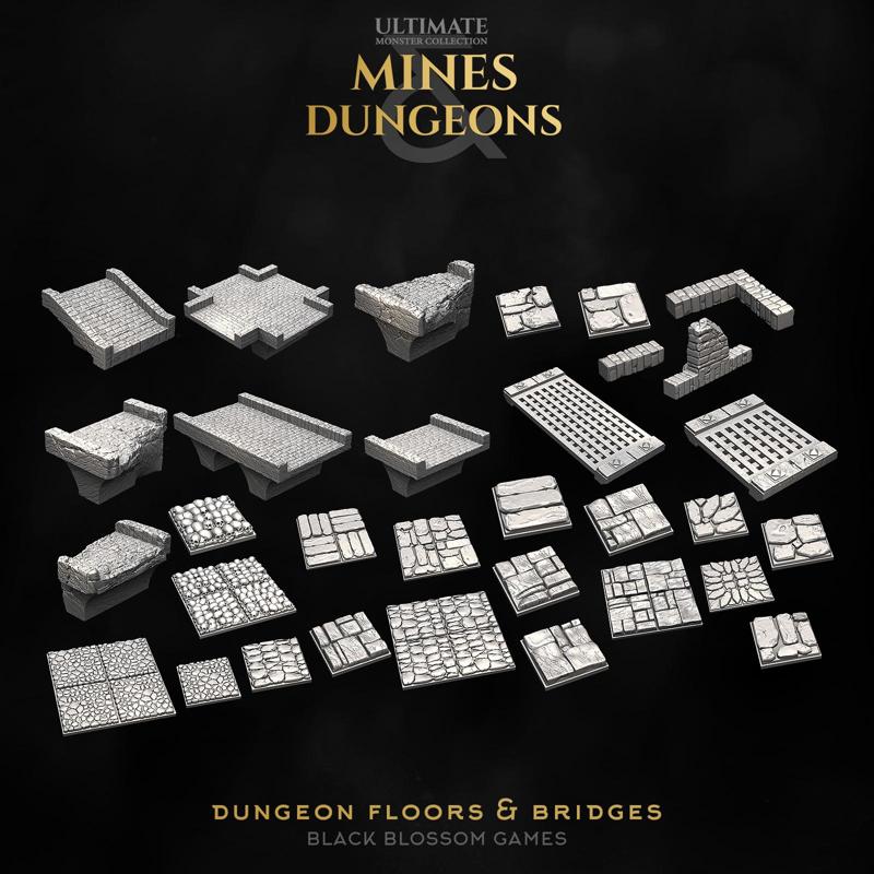 Dungeon Floor Tiles & Bridges :: Black Blossom Games