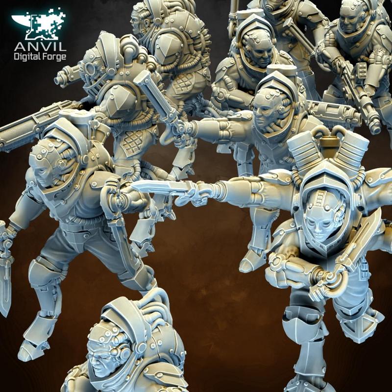 Gothic Tech-Horror Infantry - Anvil Digital Forge April 2023