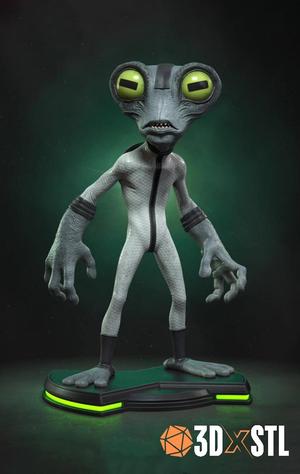 Grey Matter Ben 10 STL 3D Epic Alien Model.stl