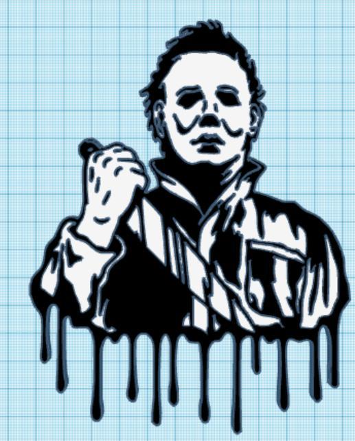Micheal Myers Dripping Horror movie Wall Decor