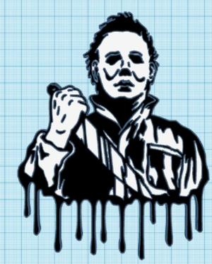 Micheal Myers Dripping Horror movie Wall Decor