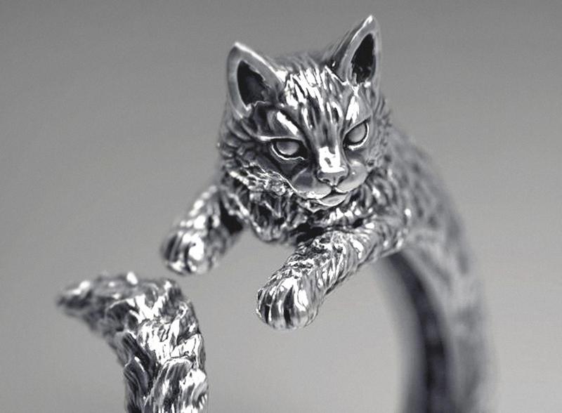 High detailed cat ring