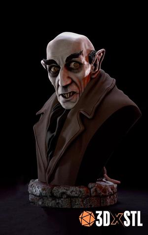 Nosferatu Bust STL File Iconic Horror Movie Figure.stl