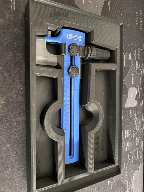 Gridfinity Stackable 5x3 Holder for Kraftixx circle cutter